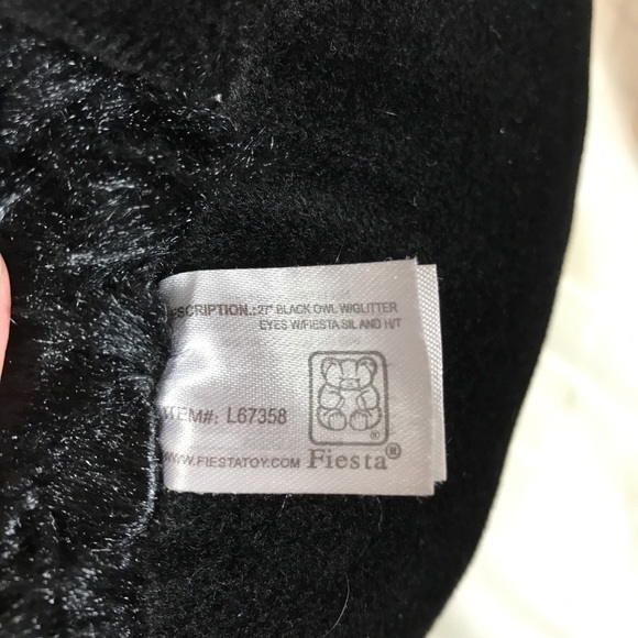 Huge 32" FIESTA Black w Lime Green CHUBBY OWL PLUSH Stuffed Animal Stuffie Toy - Picture 5 of 5